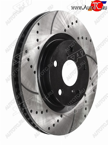 8 799 р. Диски тормозные передние перфорированный Ø296mm SAT Toyota Camry XV50 дорестайлинг (2011-2014)  с доставкой в г. Чебоксары