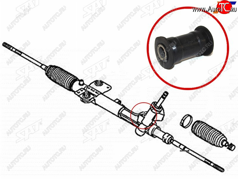 171 р. Втулка рулевой рейки Mitsubishi Lancer 07-17  Outlander 05-12  Attrage 13-19  Galant Fortis 07-15 SAT ST-4410A026  с доставкой в г. Чебоксары