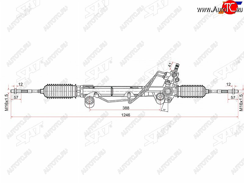 14 599 р. Рейка рулевая LHD SAT Toyota Land Cruiser Prado J150 3-ий рестайлинг (2020-2025)  с доставкой в г. Чебоксары