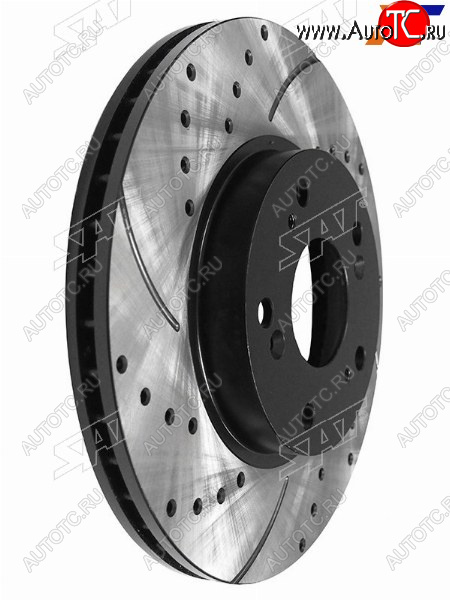 6 499 р. Комплект дисков тормозных передний перфорированные (Ø262 mm) SAT Honda Accord 7 CL седан дорестайлинг (2002-2005)  с доставкой в г. Чебоксары
