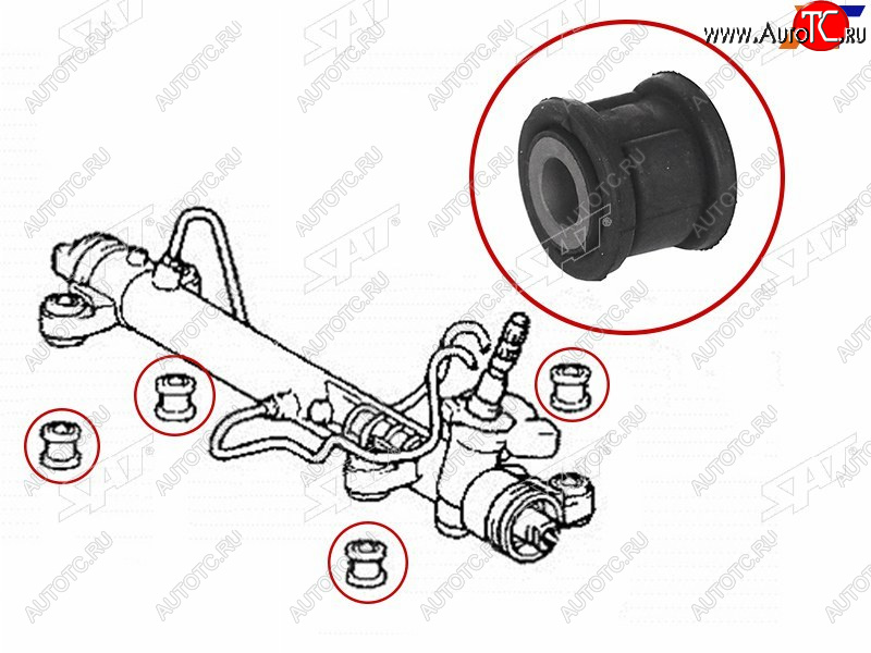 222 р. Втулка рулевой рейки Toyota Avensis (T250) 03-08  Noah 07-13  Premio 07-21  Voxy 07-13 SAT ST-45510-20100B  с доставкой в г. Чебоксары