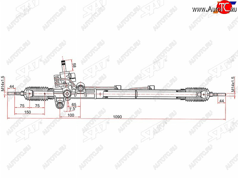 16 299 р. Рейка рулевая 2,4 LHD SAT Honda Accord 10 CV (2019-2022)  с доставкой в г. Чебоксары