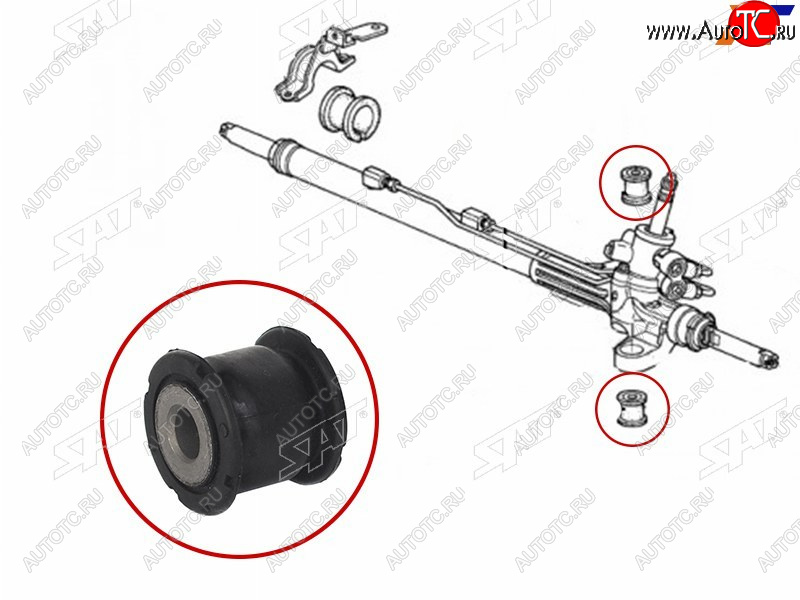 218 р. Втулка рулевой рейки Honda Accord 02-08  Odyssey 98-04  Stepwgn 01-05  Acura MDX 00-06  TSX 03-0 SAT ST-53685-SDA-A01B  с доставкой в г. Чебоксары