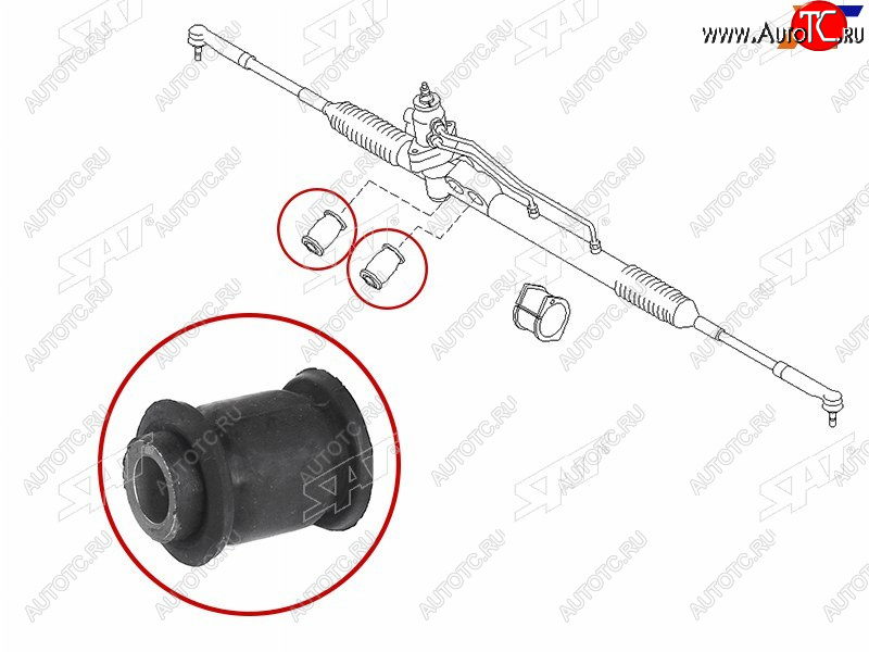 203 р. Втулка рулевой рейки Nissan Cefiro 98-03  Maxima 95-00 SAT ST-54444-5Y500B  с доставкой в г. Чебоксары