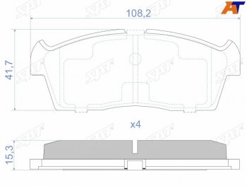 829 р. Колодки тормозные передние FR-FL SAT Suzuki Aerio RA21S, RC51S седан дорестайлинг (2001-2003)  с доставкой в г. Чебоксары. Увеличить фотографию 2