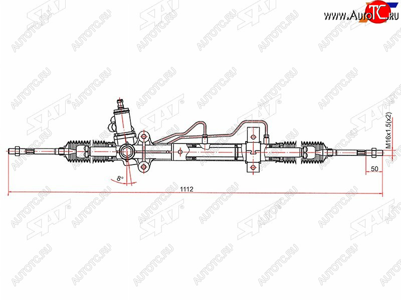 14 249 р. Рейка рулевая LHD SAT Hyundai Tucson TL рестайлинг (2018-2021)  с доставкой в г. Чебоксары