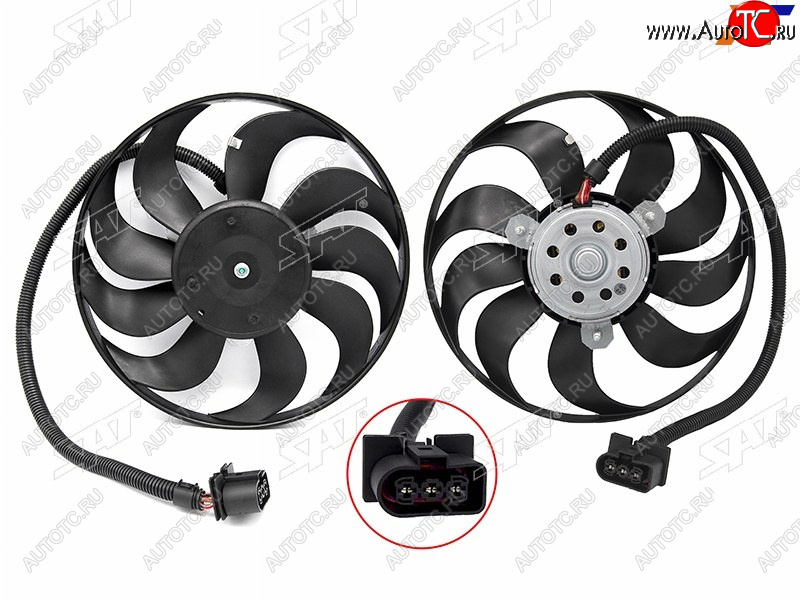 3 399 р. Вентилятор радиатора с мотором AUDI A3 96-03SKODA FABIA  99-07OCTAVIA  96-10VOLKSWAGEN  97-02 SAT ST-59-0011  с доставкой в г. Чебоксары