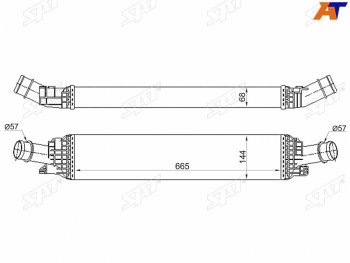 5 449 р. Интеркулер AUDI A4 07-A5 07-A6 11-Q5 08- SAT ST-8K0145805G  с доставкой в г. Чебоксары. Увеличить фотографию 4