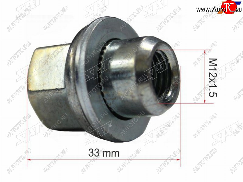 228 р. Гайка колесная TOYOTA SAT ST-90942-01062  с доставкой в г. Чебоксары