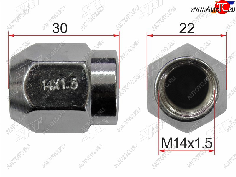 93 р. Гайка колесная конус TOYOTA DYNA150TOYOACE G15LAND CRUISER 100200TUNDRA SAT ST-90942-01101  с доставкой в г. Чебоксары