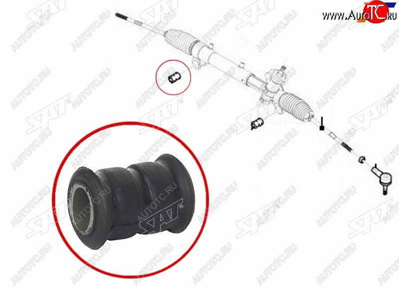 196 р. Втулка рулевой рейки Chevrolet Captiva 06-15  Opel Antara 06-15  Daewoo Winstorm 06-10 SAT ST-93743423B  с доставкой в г. Чебоксары