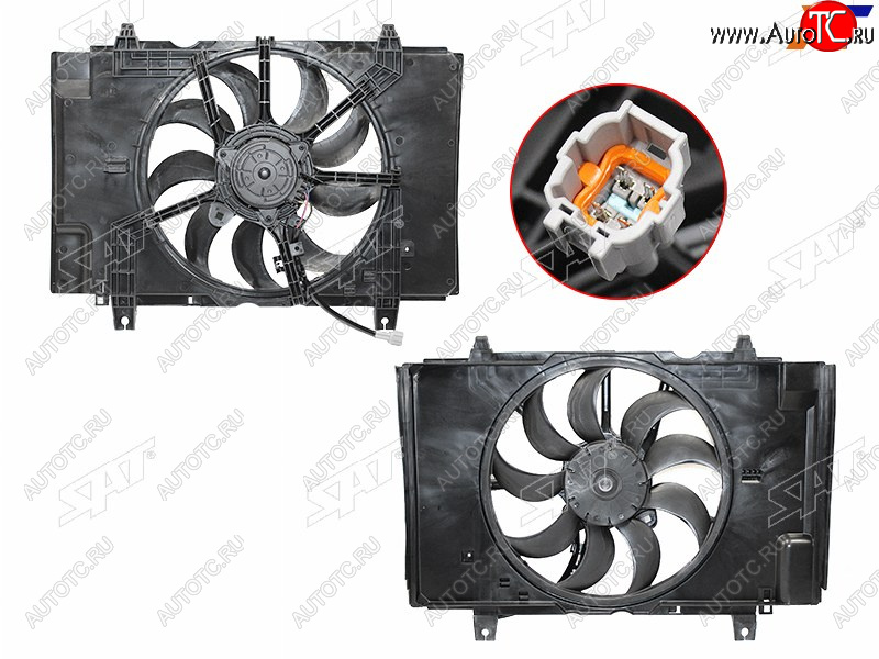 4 099 р. Диффузор радиатора в сборе SAT Nissan Juke 1 YF15 дорестайлинг (2010-2014)  с доставкой в г. Чебоксары