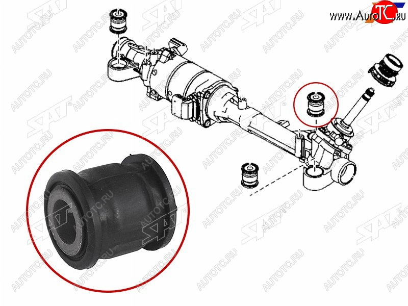 187 р. Втулка рулевой рейки Mazda 6 07-12  Atenza 07-12 SAT ST-G33S-32-124B  с доставкой в г. Чебоксары