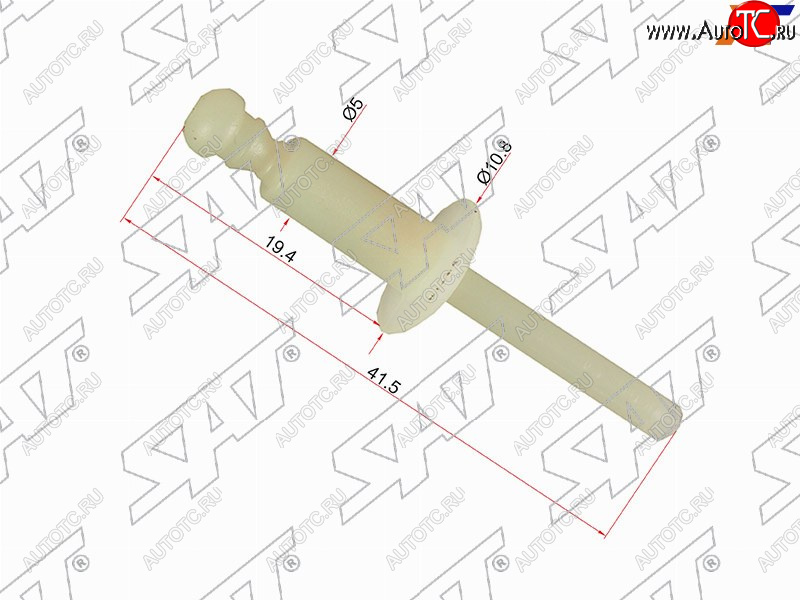89 р. Клипса заклепка пластиковая (1 шт.) SAT ST-M11521  с доставкой в г. Чебоксары