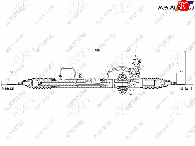 15 599 р. Рейка рулевая LHD SAT Mitsubishi L200 4  рестайлинг (2013-2016)  с доставкой в г. Чебоксары