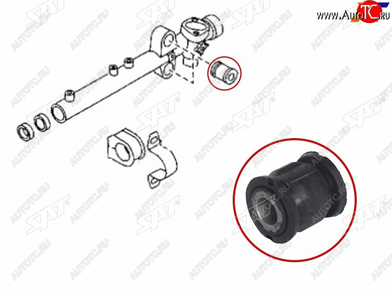 249 р. Втулка рулевой рейки Mazda CX-7 06-12  2 07-15  323 98-03  Premacy 99-05 SAT ST-NC10-32-123B  с доставкой в г. Чебоксары