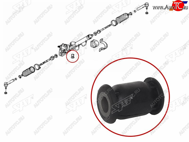 283 р. Втулка рулевой рейки Chery Tiggo T11 05-16 SAT ST-T11-3401012B  с доставкой в г. Чебоксары
