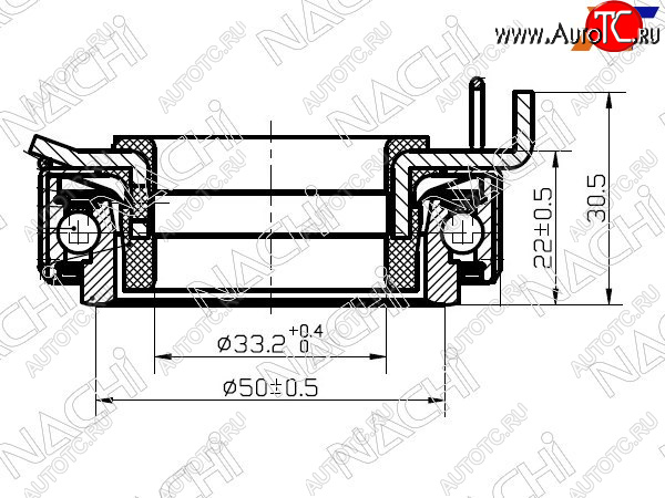1 379 р. Выжимная муфта сцепления TOYOTA 1E2E3E4E5E3A4A2SZ NACHI 50SCRN31P-4  с доставкой в г. Чебоксары