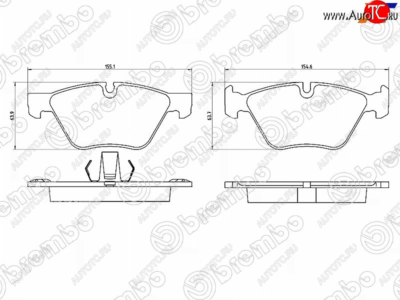 3 799 р. Колодки тормозные передние FL-FR SAT BMW 5 серия F10 рестайлинг, седан (2013-2017)  с доставкой в г. Чебоксары