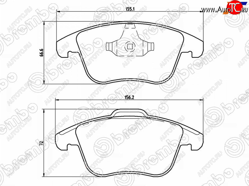 3 399 р. Колодки тормозные перед FL-FR SAT Volvo S60 FS седан дорестайлинг (2010-2013)  с доставкой в г. Чебоксары