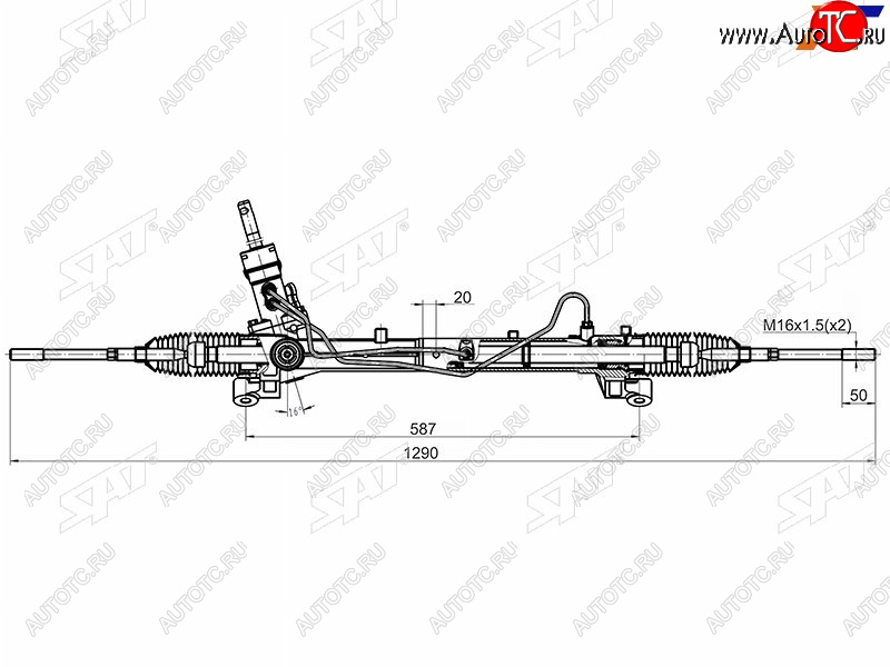 16 699 р. Рейка рулевая ЭГУР LHD SAT Ford Focus 2  седан дорестайлинг (2004-2008)  с доставкой в г. Чебоксары