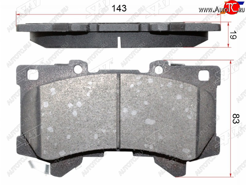 1 569 р. Колодки тормозные перед FL-FR SAT Toyota Land Cruiser J300 дорестайлинг (2021-2025)  с доставкой в г. Чебоксары