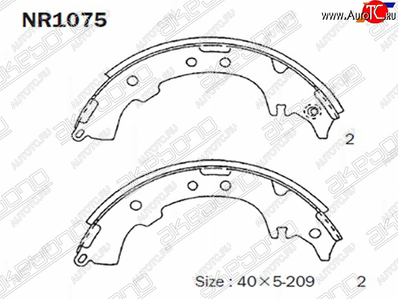 1 649 р. Колодки тормозные зад барабанные RR SAT Toyota Gaia XM10 дорестайлинг (1998-2001)  с доставкой в г. Чебоксары