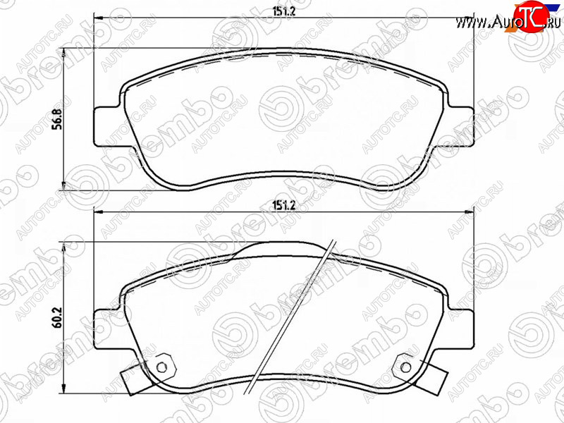 5 299 р. Колодки тормозные передние FL-FR SAT Honda CR-V RE1,RE2,RE3,RE4,RE5,RE7 дорестайлинг (2007-2010)  с доставкой в г. Чебоксары