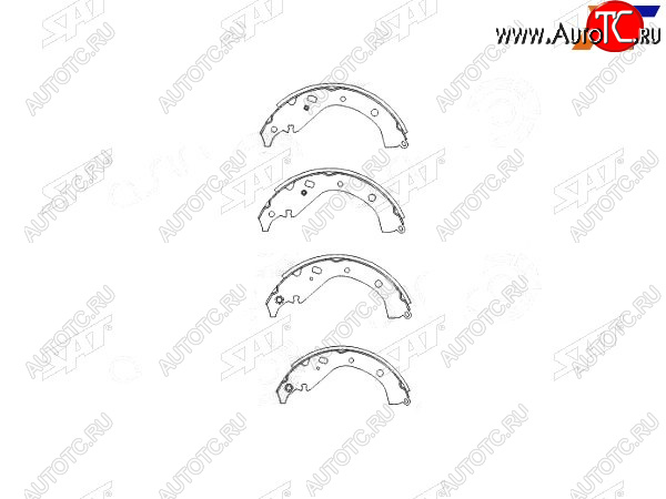 1 129 р. Колодки тормозные барабанные задние LH-RH SAT Toyota Wish XE20 дорестайлинг (2009-2012)  с доставкой в г. Чебоксары