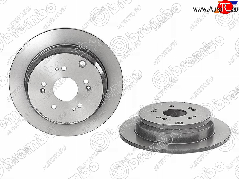 9 849 р. Задний тормозной диск BREMBO Honda CR-V RE1,RE2,RE3,RE4,RE5,RE7 дорестайлинг (2007-2010)  с доставкой в г. Чебоксары