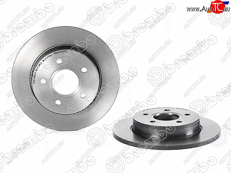 5 999 р. Задний тормозной диск BREMBO Ford Focus 2  седан дорестайлинг (2004-2008)  с доставкой в г. Чебоксары