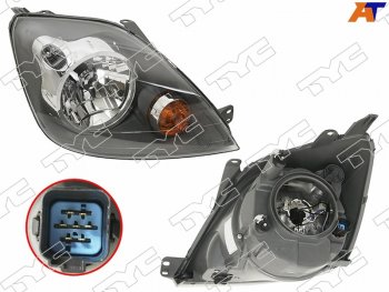 7 799 р. Фара правая (с электрокорректором) TYC Ford Fiesta 5 хэтчбэк 5 дв. рестайлинг (2005-2008)  с доставкой в г. Чебоксары. Увеличить фотографию 2