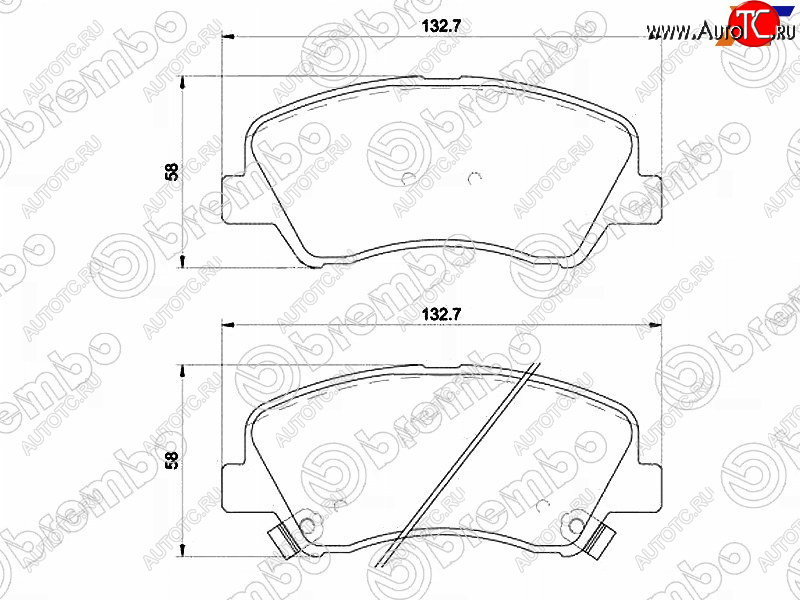 3 799 р. Колодки тормозные передние FR-FL SAT  Hyundai Creta SU (2020-2022)  с доставкой в г. Чебоксары