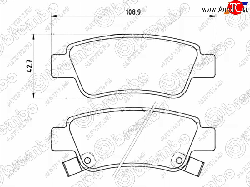 3 199 р. Колодки тормозные задние RH-LH SAT Honda CR-V RE1,RE2,RE3,RE4,RE5,RE7 дорестайлинг (2007-2010)  с доставкой в г. Чебоксары
