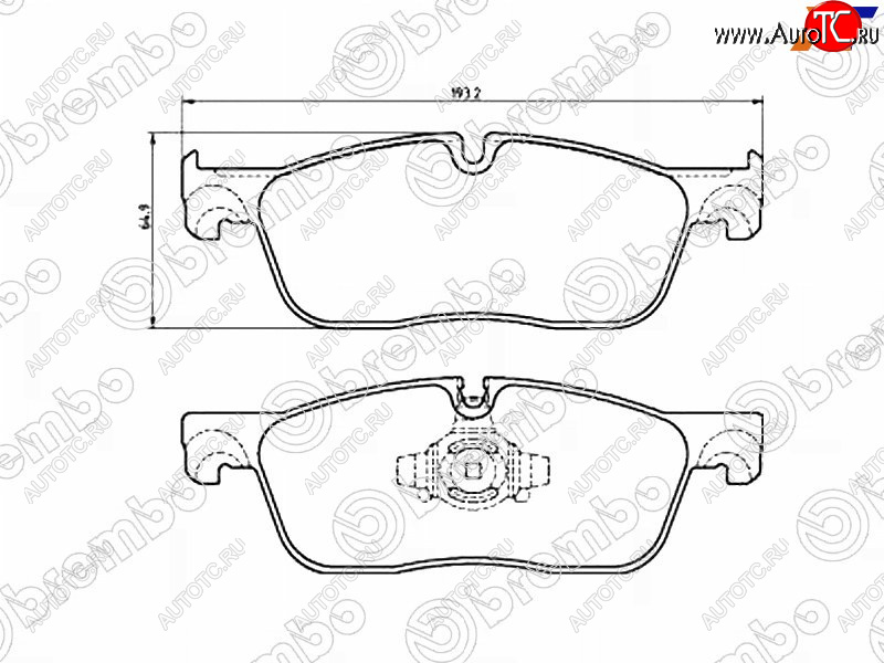 6 499 р. Колодки тормозные передние FL-FR SAT Land Rover Range Rover Velar 1 L560 (2017-2025)  с доставкой в г. Чебоксары