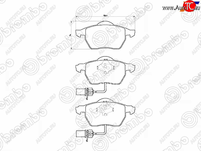 4 099 р. Колодки тормозные FR SAT  Volkswagen Passat B6 универсал (2005-2010)  с доставкой в г. Чебоксары
