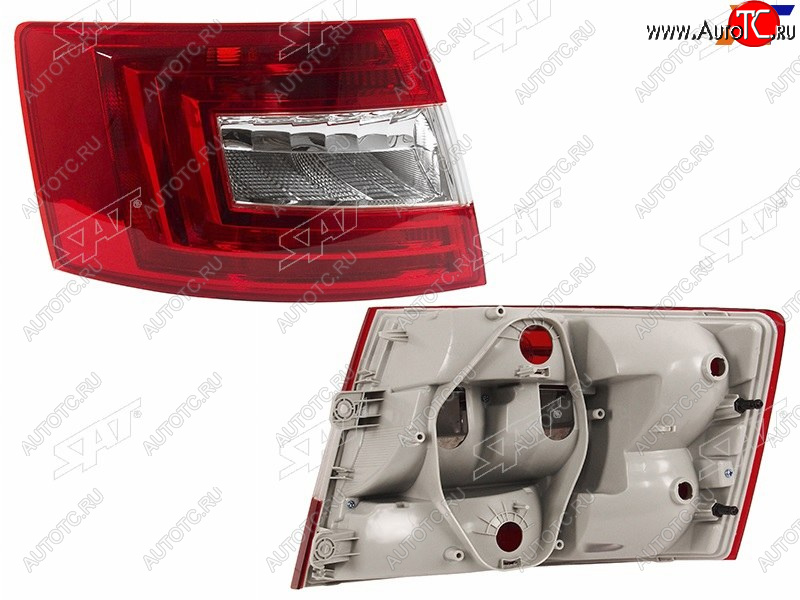 3 399 р. Фонарь задний левый SAT Skoda Octavia A7 дорестайлинг лифтбэк (2012-2017)  с доставкой в г. Чебоксары