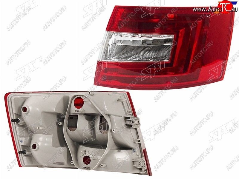 3 399 р. Фонарь задний правый SAT Skoda Octavia A7 дорестайлинг лифтбэк (2012-2017)  с доставкой в г. Чебоксары