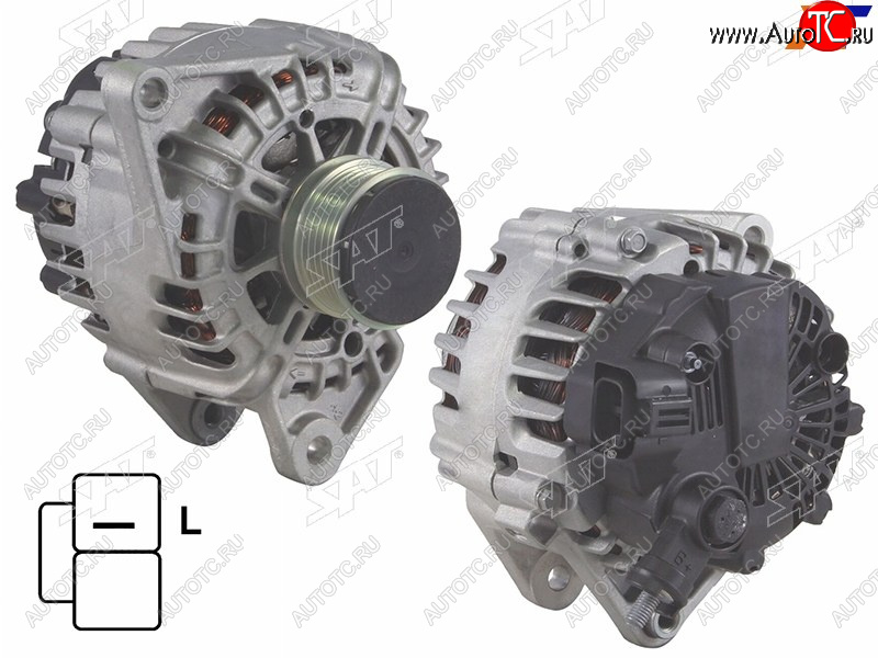 12 649 р. Генератор KIA CEED/RIO/HYUNDAI I30/GETZ 1.4D-1.6D 02- D4F# 12V 120A SAT ST-85-0099, st850099 SAT ST-85-0099  с доставкой в г. Чебоксары