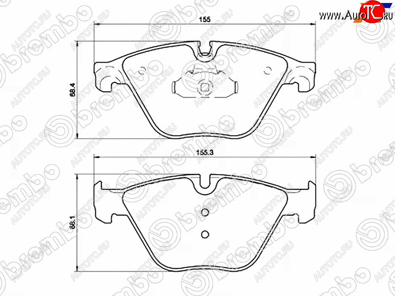 6 449 р. Колодки тормозные передние FL-FR SAT BMW 5 серия F10 рестайлинг, седан (2013-2017)  с доставкой в г. Чебоксары
