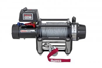 82 839 р. Лебёдка автомобильная электрическая 12V Runva 12500 lbs 5670 кг MAX влагозащищенная, стальной трос RUNVA ewb12500maxs  с доставкой в г. Чебоксары. Увеличить фотографию 8