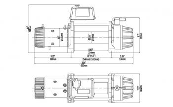 82 839 р. Лебёдка автомобильная электрическая 12V Runva 12500 lbs 5670 кг MAX влагозащищенная, стальной трос RUNVA ewb12500maxs  с доставкой в г. Чебоксары. Увеличить фотографию 5