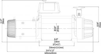 76 999 р. Лебёдка автомобильная электрическая 12V Runva 9500 lbs 4350 кг MAX влагозащищенная, комбинированный роспуск, синтетический трос RUNVA ewb9500max-q-ssrmac  с доставкой в г. Чебоксары. Увеличить фотографию 14
