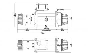 71 459 р. Лебёдка автомобильная электрическая 12V Runva 9500 lbs 4350 кг MAX влагозащищенная, стальной трос (228:1) RUNVA ewb9500maxs  с доставкой в г. Чебоксары. Увеличить фотографию 5