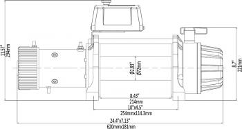86 929 р. Лебёдка автомобильная электрическая 12V Runva 9500 lbs 4350 кг MAX влагозащищенная, синтетический трос RUNVA ewb9500maxssr  с доставкой в г. Чебоксары. Увеличить фотографию 14