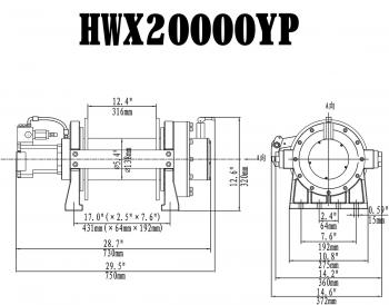 214 709 р. Лебёдка гидравлическая Runva 20000 lbs 9072 кг RUNVA hwx20000yp  с доставкой в г. Чебоксары. Увеличить фотографию 2