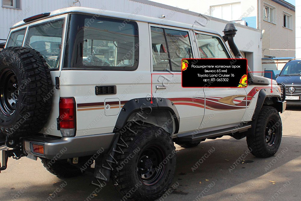 19 719 р. Расширители колесных арок Toyota Land Cruiser 76 2007- (вынос 65 мм) Русская Артель rt-063302  с доставкой в г. Чебоксары