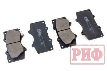 1 589 р. Колодки тормозные передние РИФ Toyota LC120,150, Hilux 2005+OEM 04465-35250, 04465-35290 ,Pajero 4 дизель 4605A472, 4605A481 РИФ riftoy-04465-35290  с доставкой в г. Чебоксары. Увеличить фотографию 3