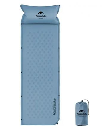 Коврик самонадувающийся с подушкой Naturehike, 185х60х2,5 см, синий Naturehike nh15q002-d-blsn