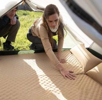 2 879 р. Коврик самонадувающийся с подушкой Naturehike, 185х60х2,5 см, песочный Naturehike nh15q002-d-yesn  с доставкой в г. Чебоксары. Увеличить фотографию 7